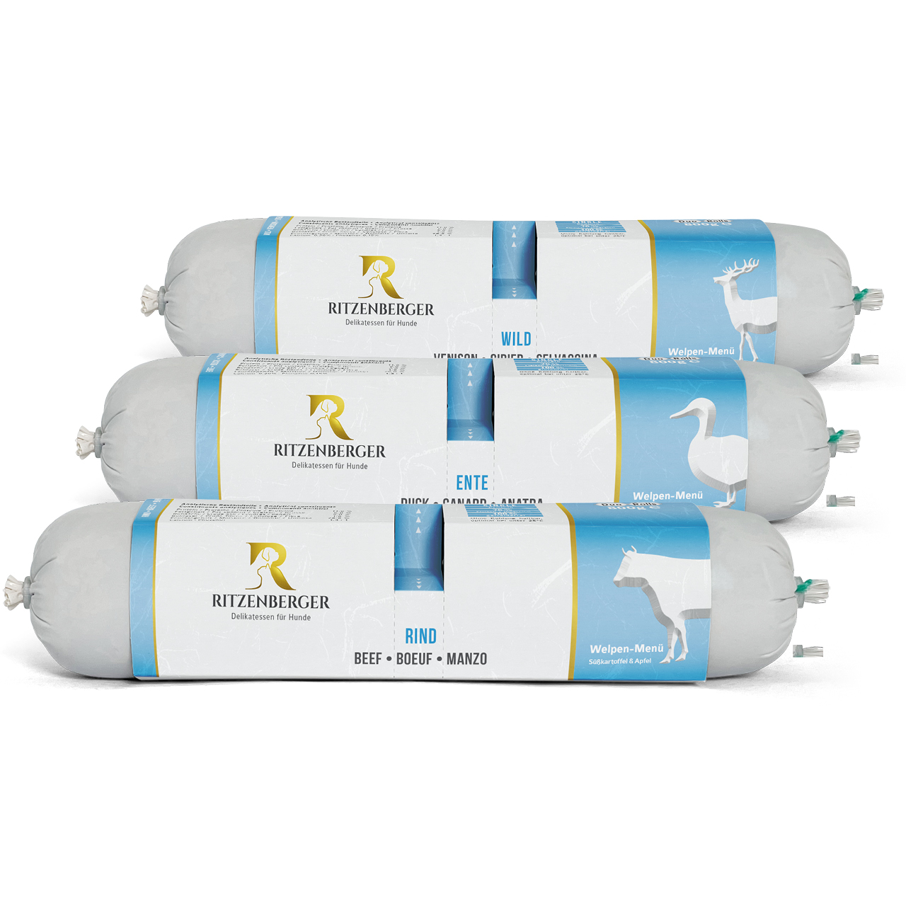 Test-Box Welpenfutter | 3x Duo-Rolls 2x400g
