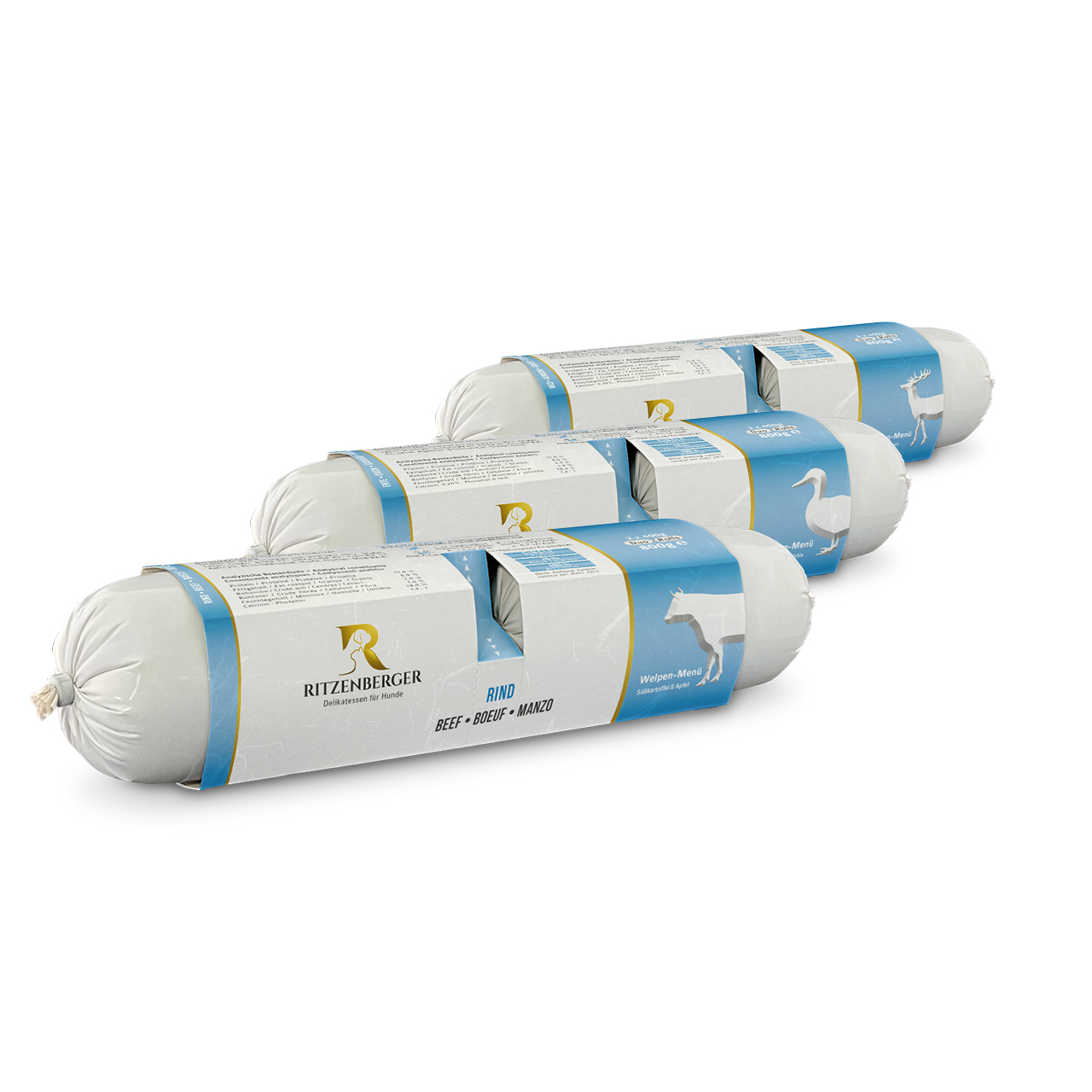 Test-Box Welpenfutter | 3x Duo-Rolls 2x400g