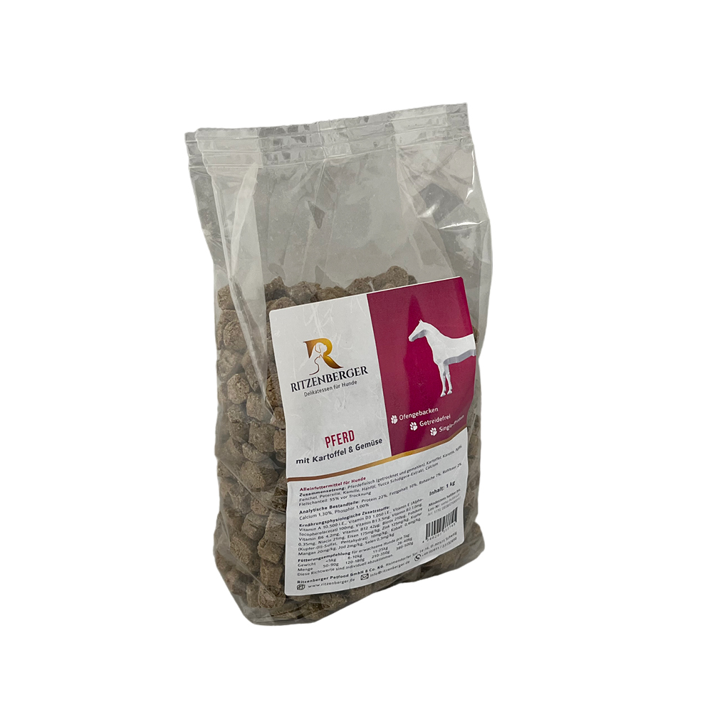 Pferd mit Kartoffel & Gemüse | 1 kg - Beutel