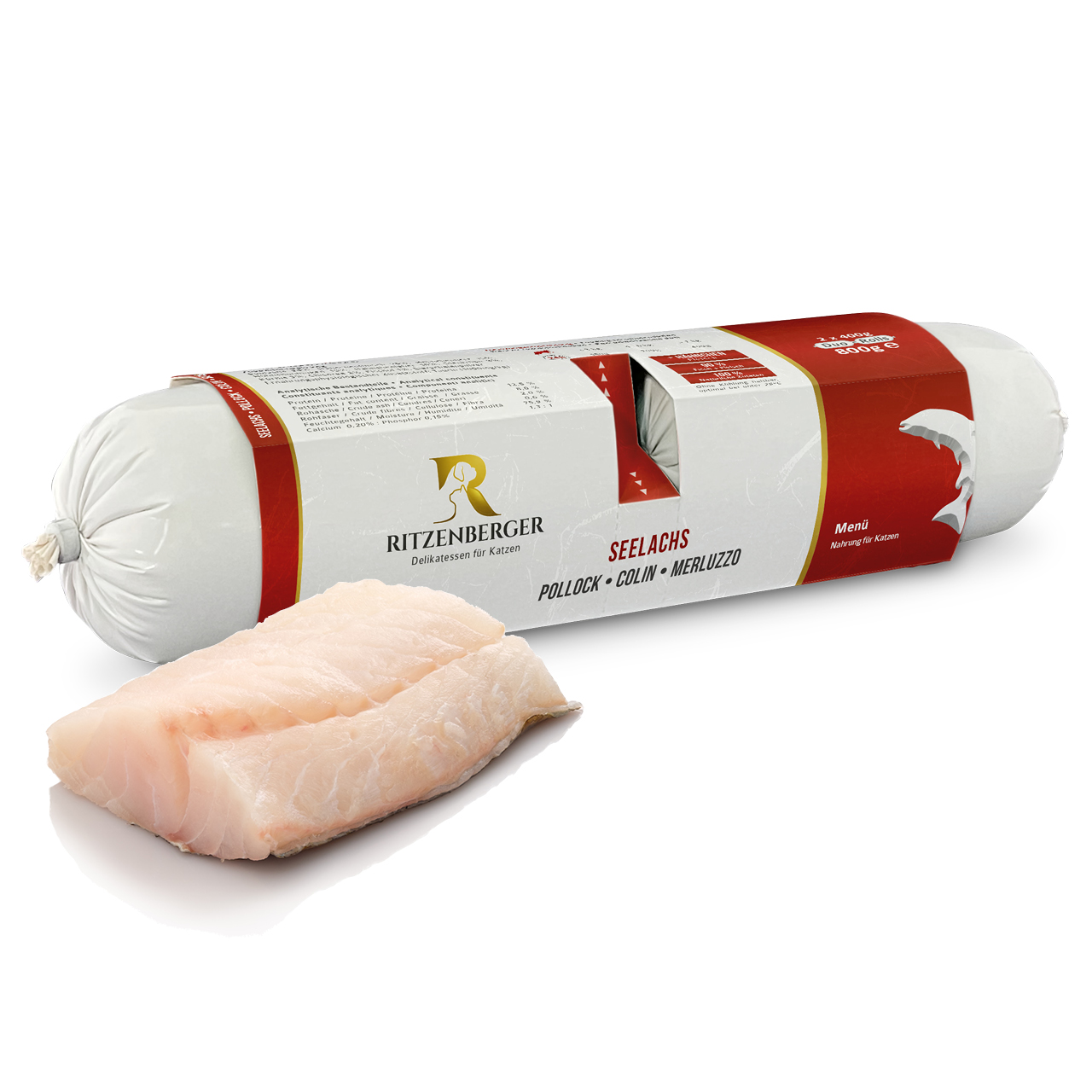 Seelachs mit Hähnchen und Kürbis | Duo-Rolls 2x175g