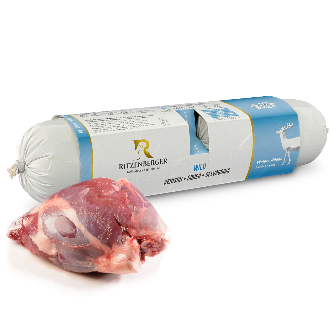 Wild mit Gemüse für Welpen | Duo-Rolls 2x400g