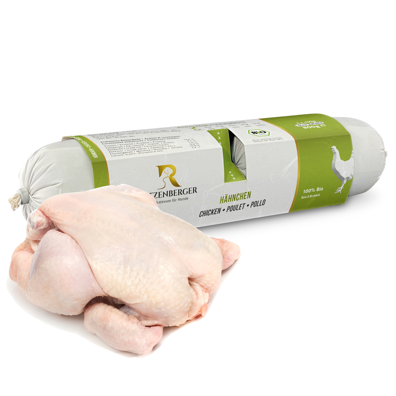 Bio-Hähnchen mit Reis | Duo-Rolls 2x400g