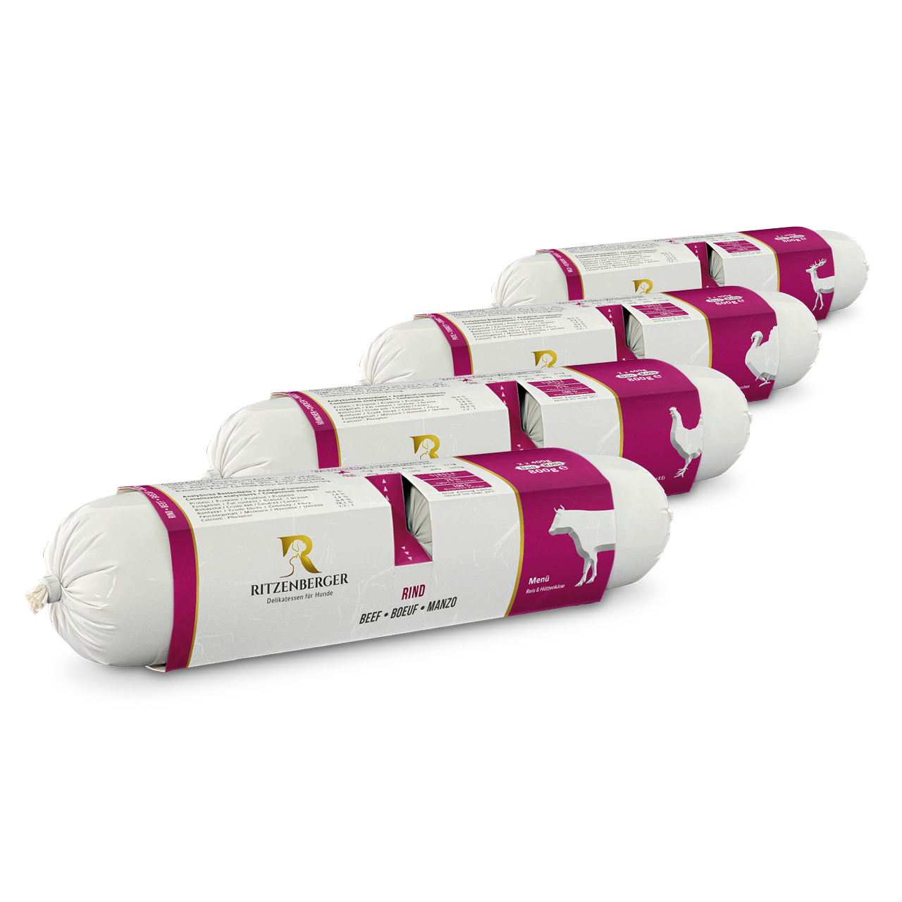 Menü-Box für Hunde  | 12x Duo-Rolls 2x400g