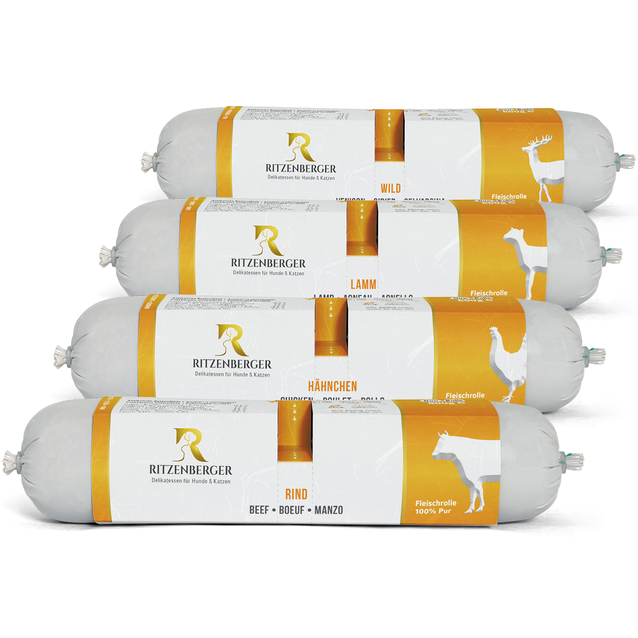 Test-Box Fleischrolle | 4x Duo-Rolls 2x400g